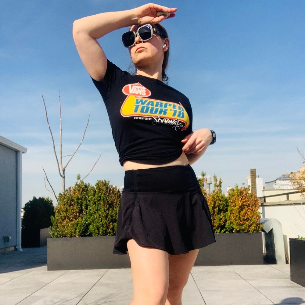 CRZ YOGA used Black Skort Vintage Unisex Shorts